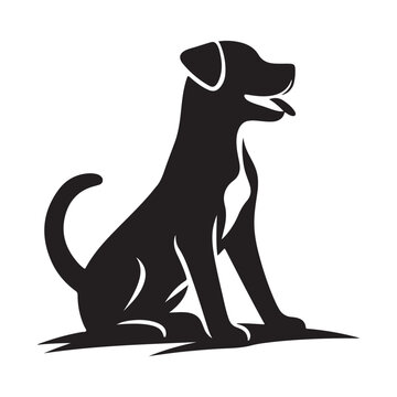 recommend clip art: Dog silhouette vector art illustration