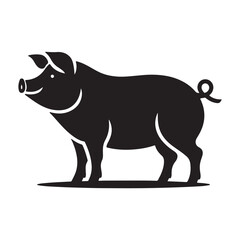 Pig vector art illustration