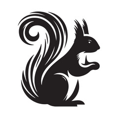 Squirrel vector art illustration