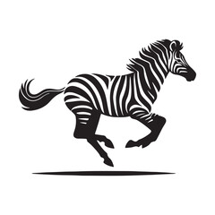 Zebra logo vector art illustration