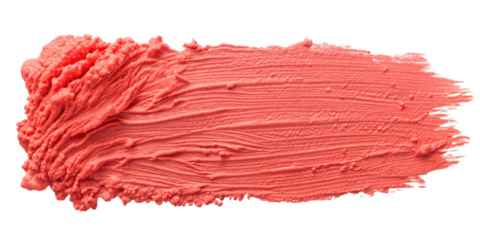 coral paint texture isolated on transparent background