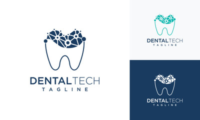 Dental technology logo design inspiration with a modern concept	
