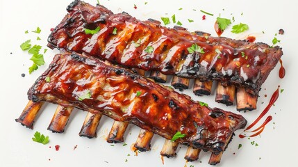 Amazing tasty and delicious pork ribs with spices and herbs.