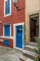 Naklejka premium View of Biot village, a small, medieval, fortified historic village, located on a hilltop in the Provence-Alpes-Cote d'Azur, near the town of Antibes, between the cities of Nice and Cannes, France