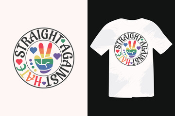 Pride Month EPS T-shirt Design, Pride day EPS Shirt, Vector Pride Design Template