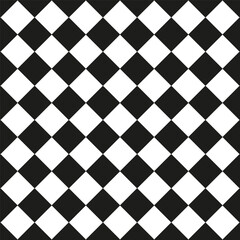 Checkered pattern background. Black and white. Geometric design. Vector illustration.