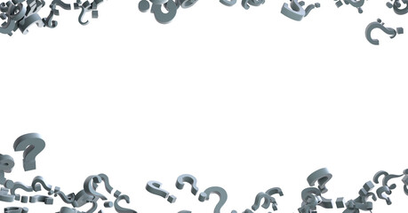question marks, original 3d illustration