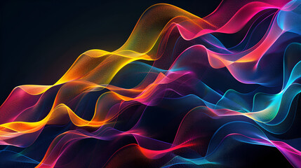 Fototapeta premium glowing in ultraviolet spectrum light, Bright colo ,abstract colorful background with lines and waves,Organic Flowing Lines abstract background