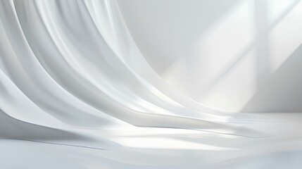 White abstract backdrop with soft lighting