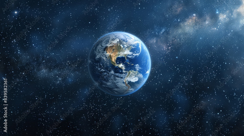 Aufkleber High-resolution view of Earth with glowing red network connections in outer space. Concept of global digital infrastructure and technological connectivity. Perfect for technology-related themes