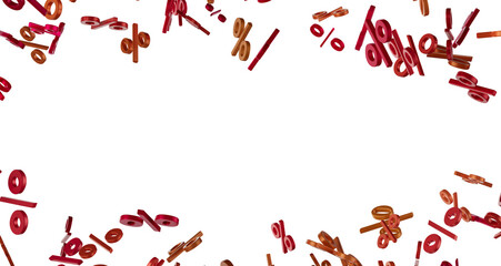 sale digital percent in transparent