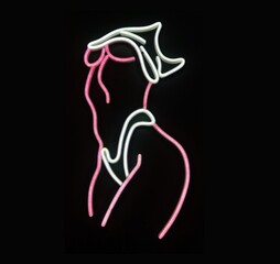 Neon girl body