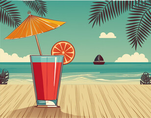 summer drink poster
