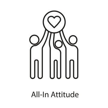 All-In Attitude Icon. Vector Icon Design