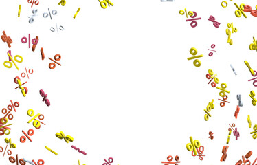 sale digital percent in transparent