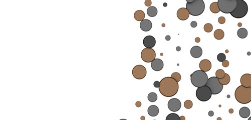  Colorful assorted confetti with serpentine on white