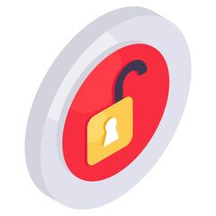 Premium download icon of unlock 