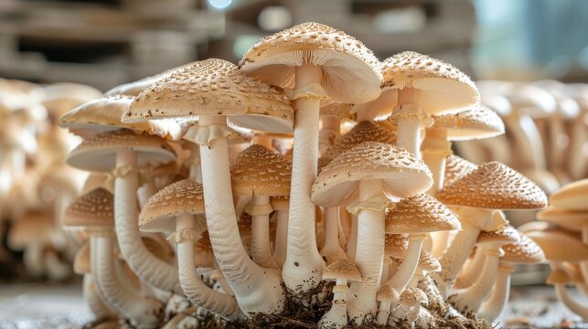 Light brown mushroom with white gills underneath.