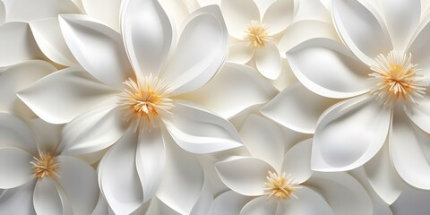 Luxurious Organic Shapes Abstract White Flower Texture Background. Concept Abstract Art, Organic Shapes, White Flowers, Texture Background, Luxurious Design