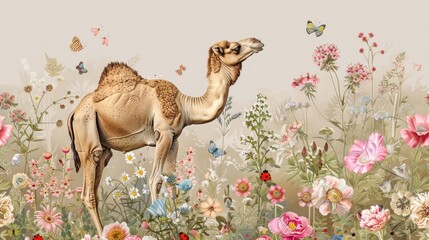 Enigmatic Camel Discovering a Secret Garden