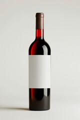 Obraz premium Bottle of wine on a light background