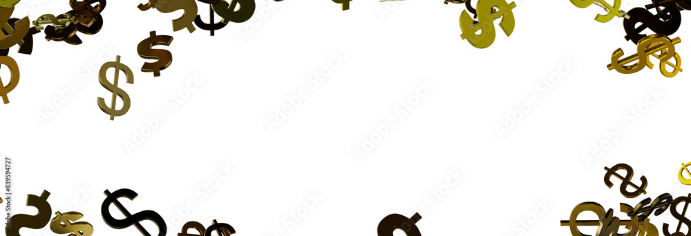 Canvas Prints dollar falling business growth finance concept flat illustration