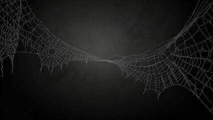Real frost covered spider web isolated on black
