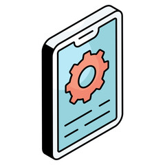 Modern design icon of mobile setting 