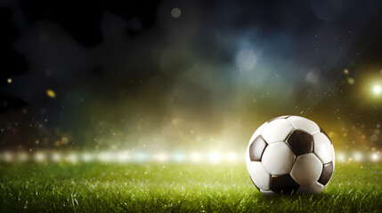 Fototapeta premium Football on green grass