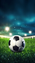 Fototapeta premium Football on green grass