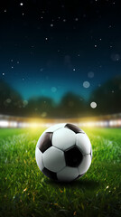 Fototapeta premium Football on green grass