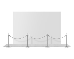 An image of a White Press Wall Banner isolated on a white background