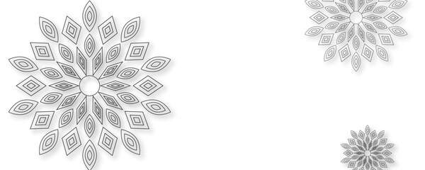 Floral template design with layered elements for a greeting card or wedding invitation. Elegant black mandala background concept. Luxury mandala background and arabesque pattern Arabic Islamic ea