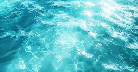 Obraz premium Turquoise Blue Ocean Water Surface with Light Reflections