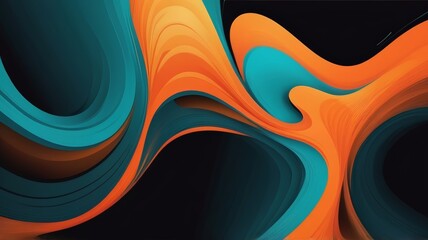 Abstract background colored stains and waves of liquid glossy paint