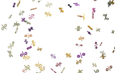 sale digital percent in transparent