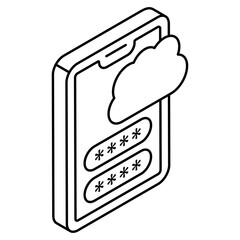 Modern design icon of cloud phone