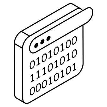 An icon design of binary code 
