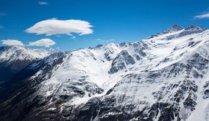 Fototapeta premium Panoramic view of the Caucasus mountains