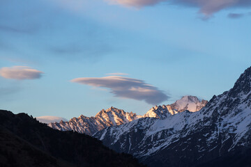 Panoramic view of the Caucasus mountains