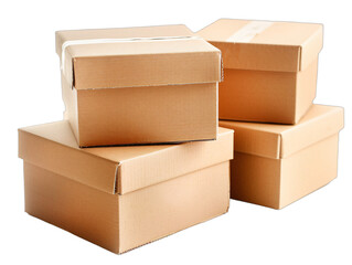 Three stacked boxes on black background