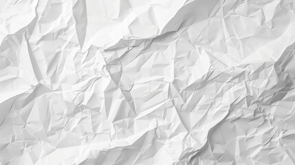 Naklejka premium white crumpled paper texture background with translucent abstract shape overlay and space for text minimalist design element