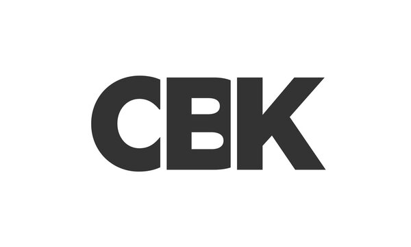 CBK logo design template with strong and modern bold text. Initial based vector logotype featuring simple and minimal typography. Trendy company identity.