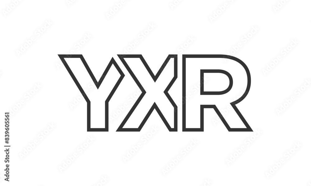 Poster yxr logo design template with strong and modern bold text. initial based vector logotype featuring s
