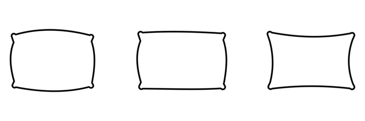 Pillow icon. Single flat icon on white background. Vector illustration. Pillow sign and symbol. Vector illustration. Eps file 103.