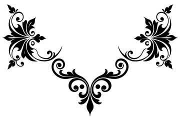 Decorative corners and dividers vector silhouette illustration 