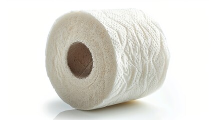 Toilet paper roll isolated on white
