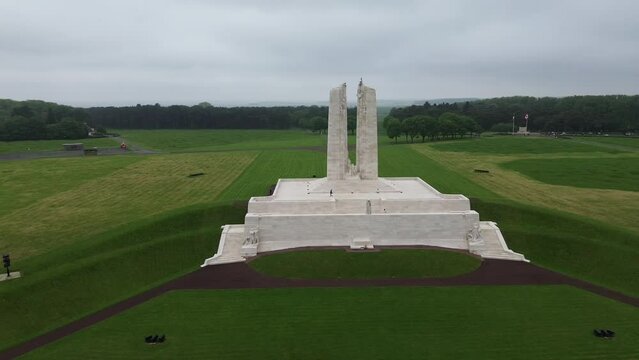drone video Canadian National Vimy Memorial France Europe