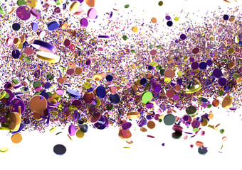 confetti png. Gold confetti falls from the sky. Glittering confetti on a transparent background. Holiday,