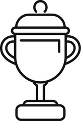 Simple line drawing of a trophy, celebrating being the best